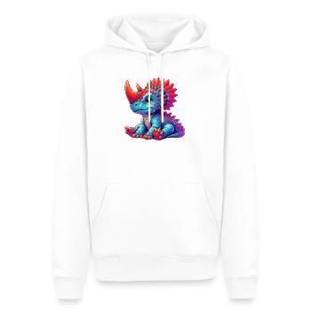 Dinosaur - Men’s Premium Organic Hoodie - white - Front - Nico (187cm)