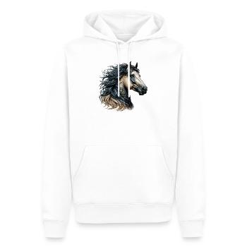 Horse - Men’s Premium Organic Hoodie - white - Front - Nico (187cm)