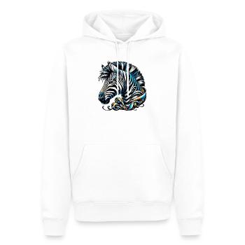 Zebra - Männer Premium Bio Hoodie - Weiß - Vorne - Nico (187cm)