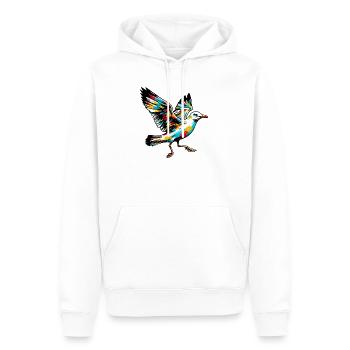 Mouette - Sweat à capuche Premium bio Homme - blanc - Devant - Nico (187cm)