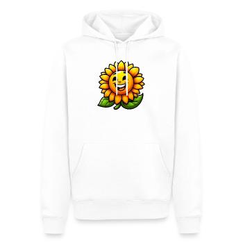 Sonnenblume - Männer Premium Bio Hoodie - Weiß - Vorne - Nico (187cm)