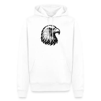 Aigle Tête d’aigle majestueuse - Sweat à capuche Premium bio Homme - blanc - Devant - Nico (187cm)