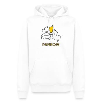 PANKOW, Stadtteil von Berlin - Männer Premium Bio Hoodie - Weiß - Vorne - Nico (187cm)