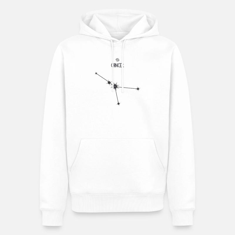 Krebs Sternzeichen Sternbild Sternbild Schwarz & Grau - Männer Premium Bio Hoodie - Weiß