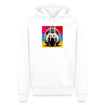 Igel - Männer Premium Bio Hoodie - Weiß - Vorne - Nico (187cm)