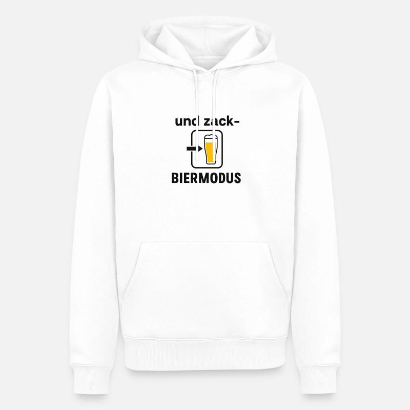Conception de smartphone en mode bière - Sweat à capuche Premium bio Homme - blanc