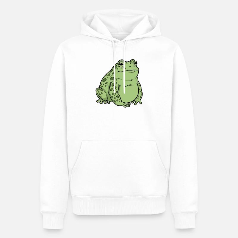 Fat toad - Men’s Premium Organic Hoodie - white