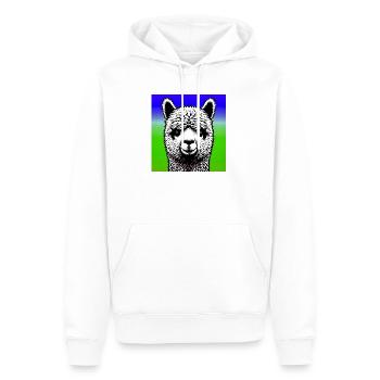 Alpaga - Sweat à capuche Premium bio Homme - blanc - Devant - Nico (187cm)