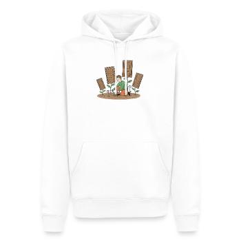 Gärtner wächst Türen - Männer Premium Bio Hoodie - Weiß - Vorne - Nico (187cm)