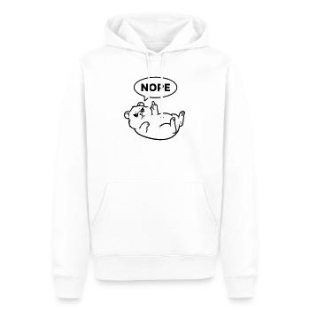 Résumé du doigt d’honneur du hamster - Sweat à capuche Premium bio Homme - blanc - Devant - Nico (187cm)