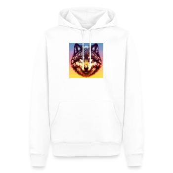 Wolf - Männer Premium Bio Hoodie - Weiß - Vorne - Nico (187cm)