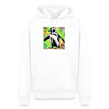Pinguin - Männer Premium Bio Hoodie - Weiß - Vorne - Nico (187cm)