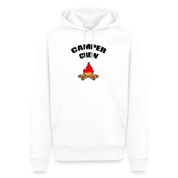 Romance autour de la flamme du feu de camp - Sweat à capuche Premium bio Homme - blanc - Devant - Nico (187cm)