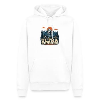 Ultra course à pied - Sweat à capuche Premium bio Homme - blanc - Devant - Nico (187cm)