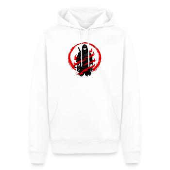 Shadow Fighter in the Red Circle - Men’s Premium Organic Hoodie - white - Front - Nico (187cm)