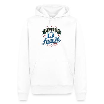 Beau Gosse de la famille - Sweat à capuche Premium bio Homme - blanc - Devant - Nico (187cm)