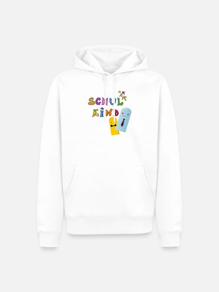 Schulkind - Männer Premium Bio Hoodie - Weiß
