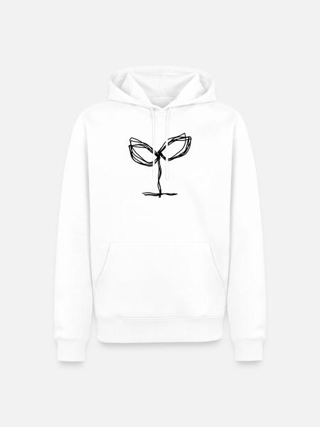 Spross handgezeichnet - Männer Premium Bio Hoodie - Weiß