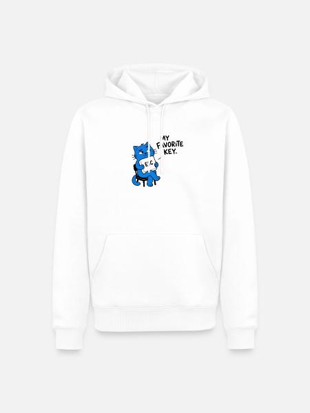 ESC MEIN LIEBLINGSSCHLÜSSEL – Chat Geek - Männer Premium Bio Hoodie - Weiß