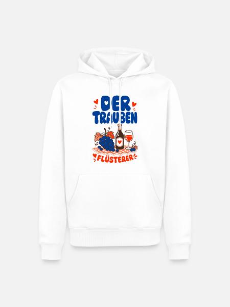 Wein Der Traubenflüsterer Weinkenner - Männer Premium Bio Hoodie - Weiß