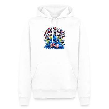 Gegen Faschismus - Verschissmus - Männer Premium Bio Hoodie - Weiß - Vorne - Nico (187cm)