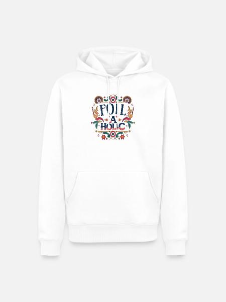 Foil-a-holic - Männer Premium Bio Hoodie - Weiß