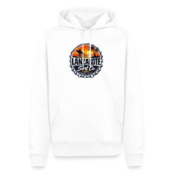 Lanzarote Surf Co. - Kanaren - Spanien - Surfing - Männer Premium Bio Hoodie - Weiß - Vorne - Nico (187cm)