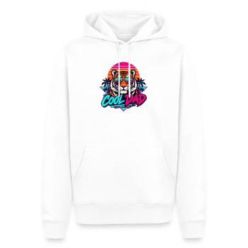 Tiger Retro Sonnenbrillen Dad - Männer Premium Bio Hoodie - Weiß - Vorne - Nico (187cm)