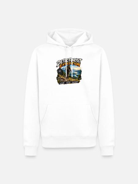 Detektorist-Expedition-Metalldetektor-Abenteuer - Männer Premium Bio Hoodie - Weiß