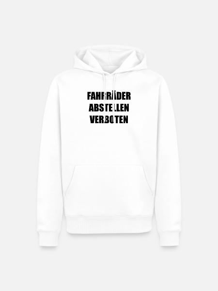 FAHRRADERABSTELLENVERBOTEN - Männer Premium Bio Hoodie - Weiß