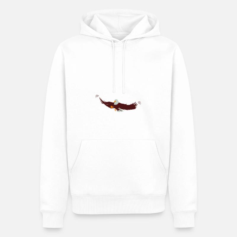 Eagle | Eagle > Vectorgraphic - Men’s Premium Organic Hoodie - white