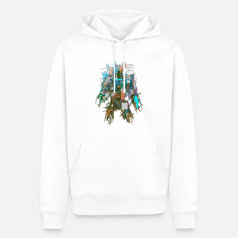 Transformator Abstrakt - Männer Premium Bio Hoodie - Weiß