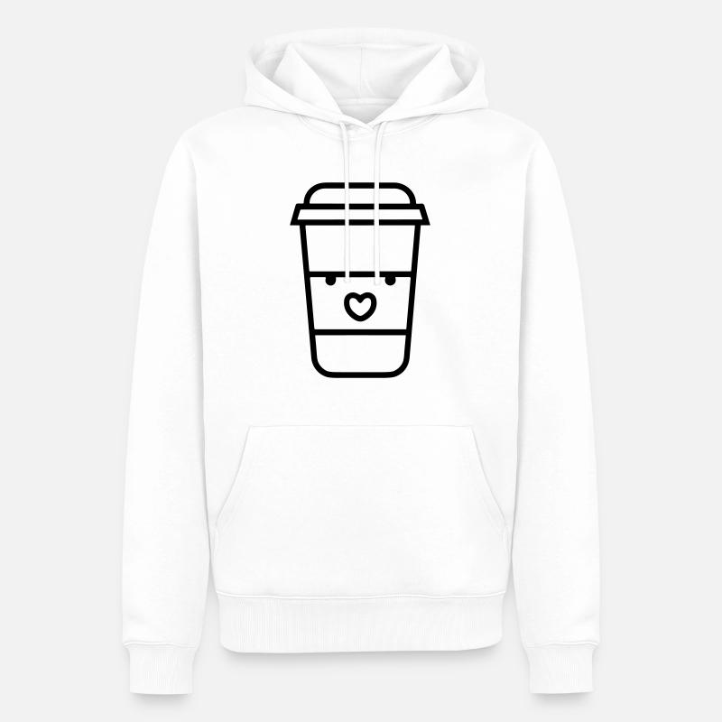 Mug de café - Sweat à capuche Premium bio Homme - blanc