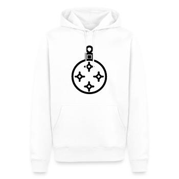 Boule de Noël - Sweat à capuche Premium bio Homme - blanc - Devant - Nico (187cm)
