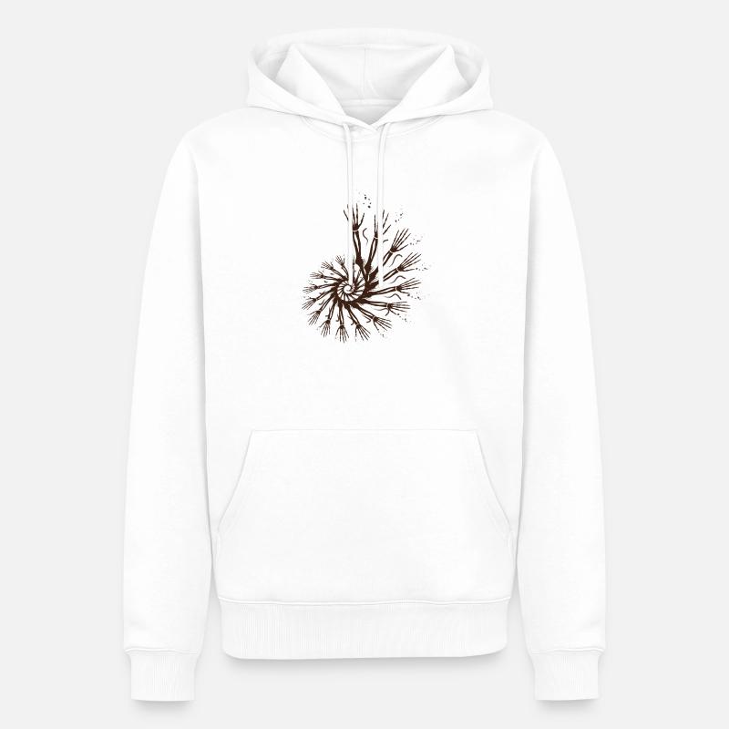 zombies en spirale - Sweat à capuche Premium bio Homme - blanc