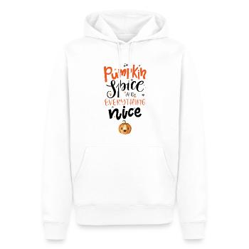 Épices à la citrouille et tout est agréable - Sweat à capuche Premium bio Homme - blanc - Devant - Nico (187cm)