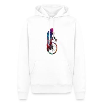 Radfahren Fahrrad Sport Kunst #cycling #sport #biking - Männer Premium Bio Hoodie - Weiß - Vorne - Nico (187cm)