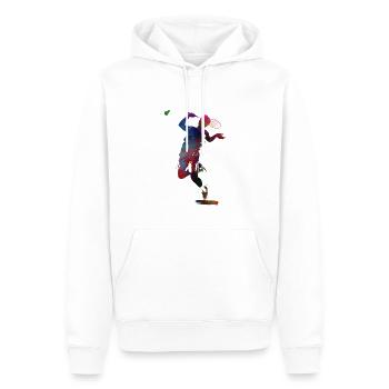 Badminton Sport Kunst #badminton - Männer Premium Bio Hoodie - Weiß - Vorne - Nico (187cm)