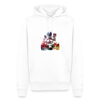Formule #racing #sport - Sweat à capuche Premium bio Homme - blanc - Devant - Nico (187cm)