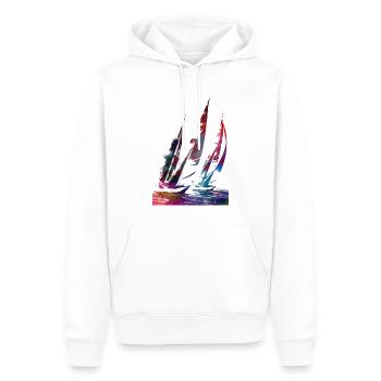 Segelsport Kunst #sailing - Männer Premium Bio Hoodie - Weiß - Vorne - Nico (187cm)