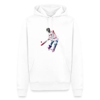 Cricket-Sportkunst #cricket - Männer Premium Bio Hoodie - Weiß - Vorne - Nico (187cm)
