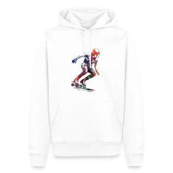 Skateboard #skate #skateboard #sport - Männer Premium Bio Hoodie - Weiß - Vorne - Nico (187cm)