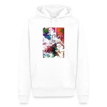 Natation féminine #sport - Sweat à capuche Premium bio Homme - blanc - Devant - Nico (187cm)