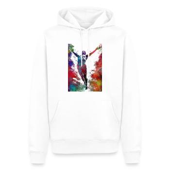 Towards the water surface #sport - Men’s Premium Organic Hoodie - white - Front - Nico (187cm)