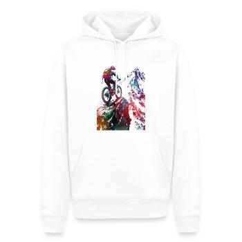 Cycling Bike sport article #cycling #sport #biking - Men’s Premium Organic Hoodie - white - Front - Nico (187cm)