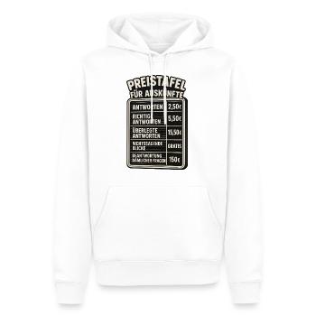 Büro Spruch Chef Arbeitskollegen Dumme Sprüche - Männer Premium Bio Hoodie - Weiß - Vorne - Nico (187cm)