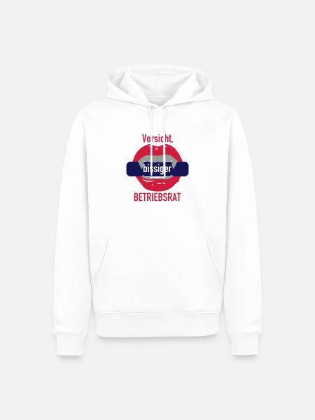 Bissiger Betriebsrat - Männer Premium Bio Hoodie - Weiß
