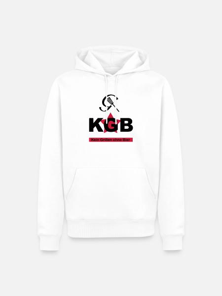 KGB - Kein Grillen... - Männer Premium Bio Hoodie - Weiß