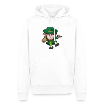 Leprechaun St Patricks - Men’s Premium Organic Hoodie - white - Front - Nico (187cm)