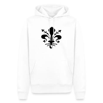 ying yang lilie royal - Männer Premium Bio Hoodie - Weiß - Vorne - Nico (187cm)
